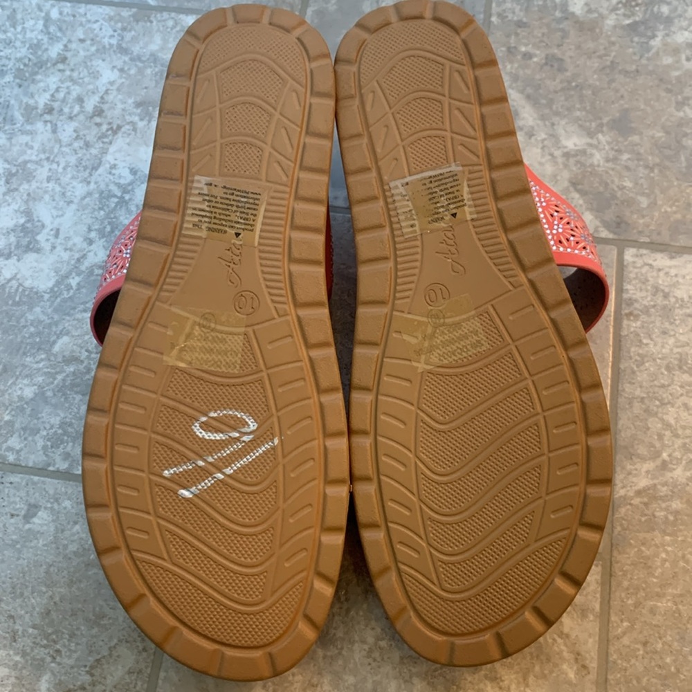 NWOT Atalina Coral Slide Sandals - Picture 7 of 7